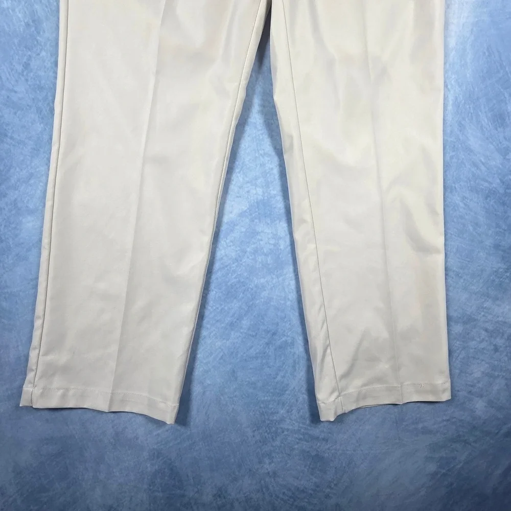 Callaway Mens Golf Pants 36x30 Beige Khaki Performance Flat Front Trousers